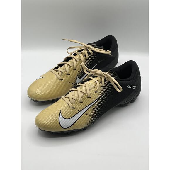 Nike Vapor Untouchable Speed 3 TD Black/Gold Football Cleat AO3034-002 Sz 15 NEW
